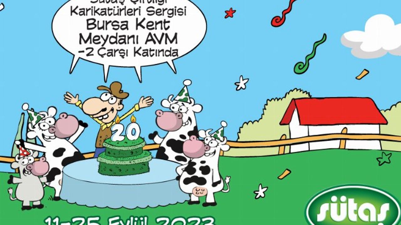 'Sütaş Çiftliği Karikatürleri' Bursa Kent Meydanı'na geliyor