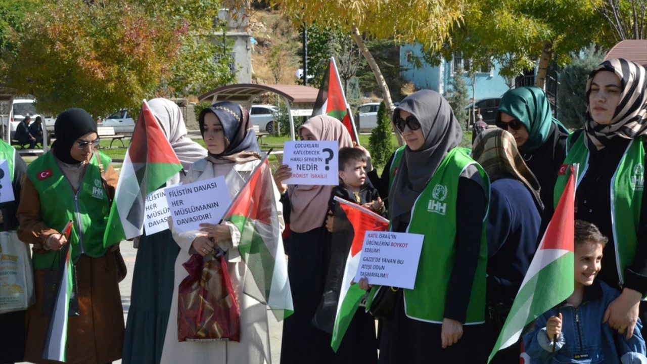 Kahramanmaraş'ta Filistin'e destek gösteri düzenlendi