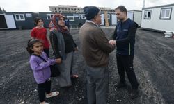 Yakutiye Belediyesinin konteyner evleri Hatay'da depremzedelere teslim edilmeye başlandı