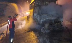 Mersin'de seyir halindeki kamyonda yangın çıktı