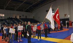 Hakkari'de düzenlenen Okul Sporları Güreş Grup Müsabakaları başladı