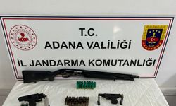 Adana'da çiftlikte ruhsatsız 2 tabanca ve av tüfeği ele geçirildi