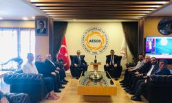 Muratpaşa Belediye Başkan adayı Manavoğlu, AESOB'u ziyaret etti