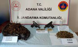 Adana'da bir evde silah ve uyuşturucu ele geçirildi