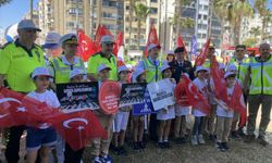 Mersin'de Karayolu Güvenliği ve Trafik Haftası çocuklarla kutlandı