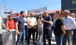 Yapar, Prefabrik Uzun Çarşı Esnafını Ziyaret Etti