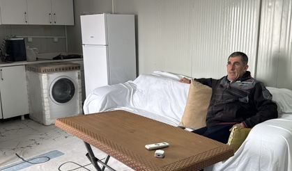 Hatay'da Depremzede Mağaradan Konteyner Eve Taşındı