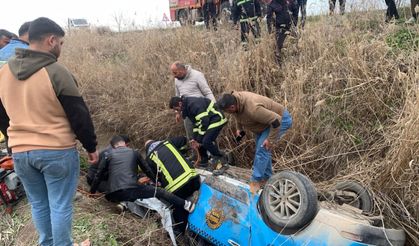 Hatay'da Taksi Kanala Devrildi: Sürücü Hayatını Kaybetti