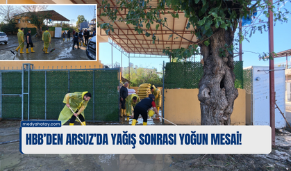 HBB’den Arsuz’da Yağış Sonrası Yoğun Mesai!