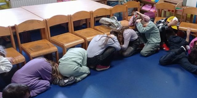 Bursa'da minikler tatbikatta!