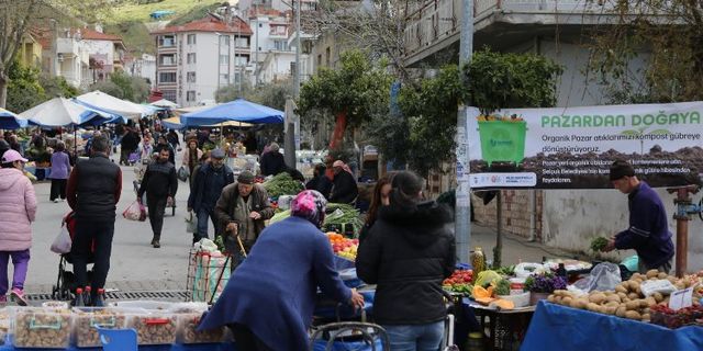 Efes Selçuk'ta pazar atıkları gübreye dönüşecek