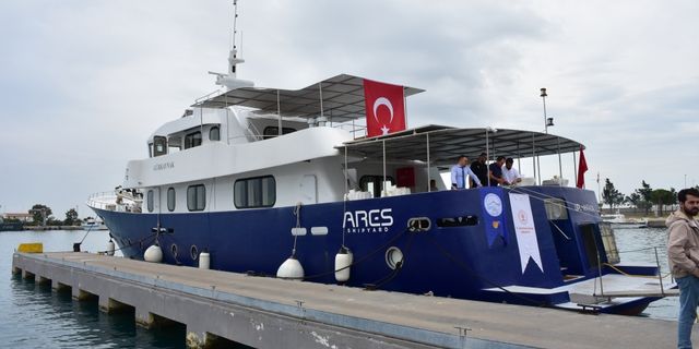 Antalya'da inşa edilen su altı araştırma gemisi göreve başladı