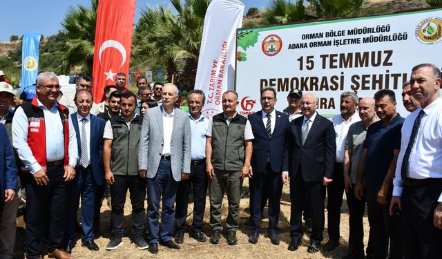 Adana'da 15 Temmuz şehitleri için fidan dikildi