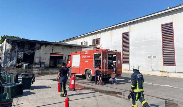 Antalya'da ekmek fabrikasında çıkan yangın büyümeden söndürüldü