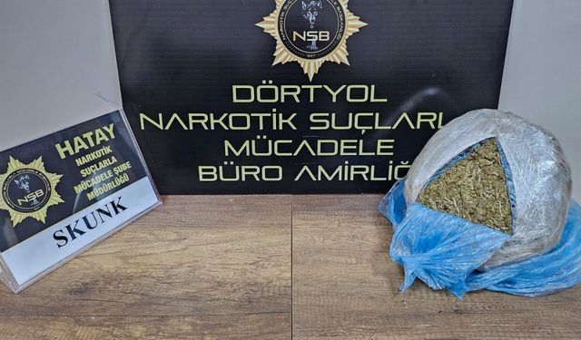 Hatay'da 1 kilo 900 gram esrar ele geçirildi