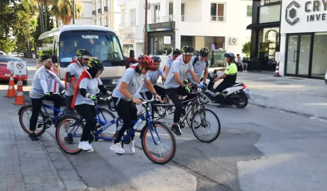 Konya'daki görme engelliler KKTC'de pedal çevirdi