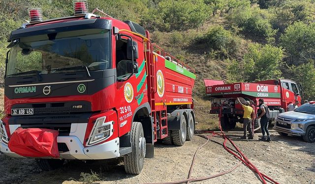 Isparta'da çıkan orman yangını söndürüldü