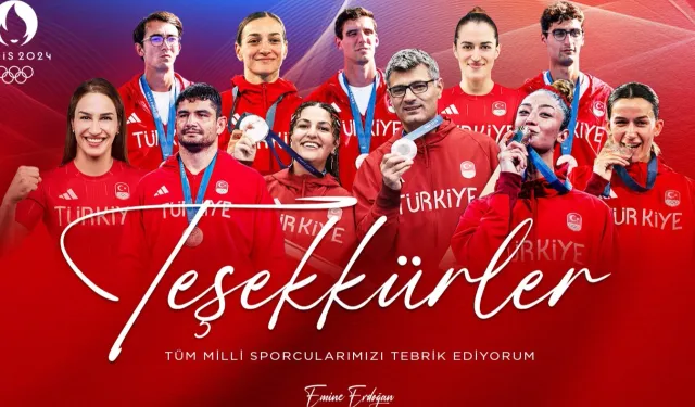 Emine Erdoğan'dan milli yıldızlara Olimpiyat teşekkürü