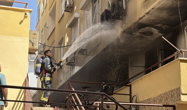 Alanya'da evde çıkan yangın hasara neden oldu