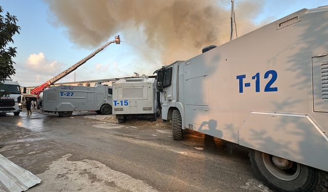 GÜNCELLEME 2 - Adana'da kırtasiye malzemeleri bulunan depoda çıkan yangında 10 iş yeri zarar gördü