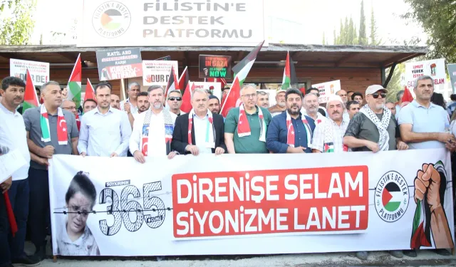 Antakya ilçesinde Filistin’e destek yürüyüşleri düzenlendi