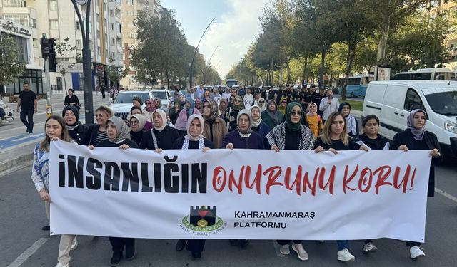 Kahramanmaraş'ta İsrail'in Filistin'e yönelik saldırıları protesto edildi