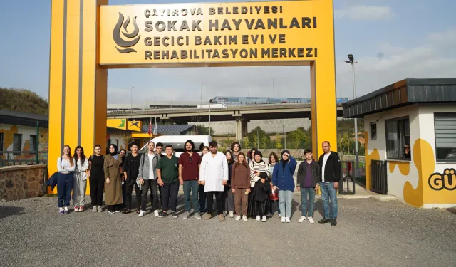 Kocaeli'de gençlerden sokak hayvanları merkezine ziyaret