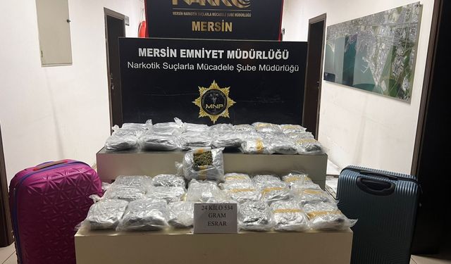 Mersin ve Adana'daki uyuşturucu operasyonlarında 33 kilogram esrar ele geçirildi