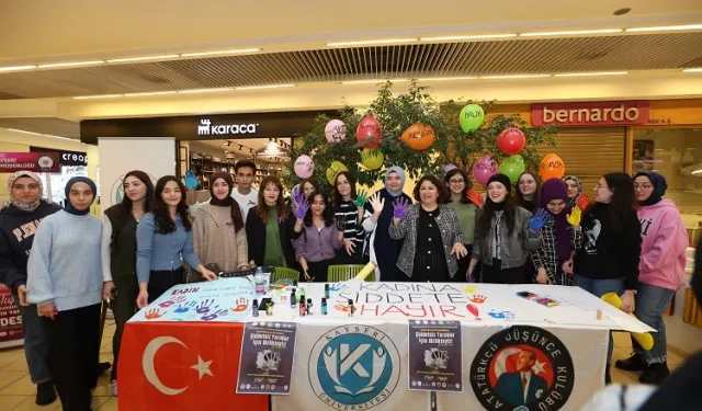 Kayseri Büyükşehir'den kadına şiddete karşı farkındalık