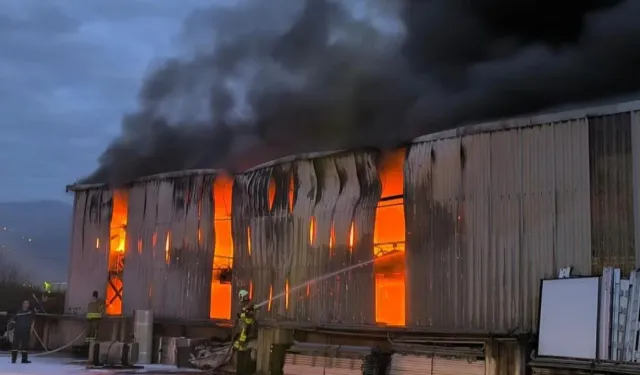 Lastik Deposu Alevlere Teslim Oldu