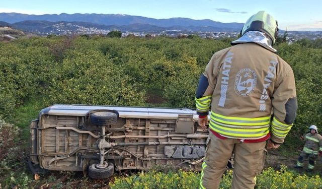 Samandağ’da Öğrenci Servisi Devrildi: 9 Yaralı