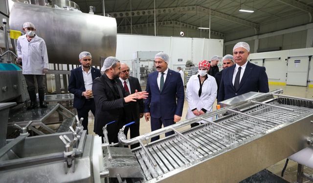 Vali Masatlı, GÜNKA Süt Tesislerini Ziyaret Etti