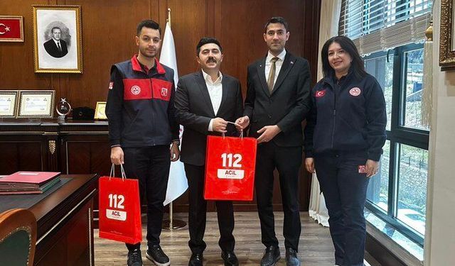 Hatay 112 Acil Çağrı Merkezi Müdüründen Kaymakam Yazıcı’ya ziyaret