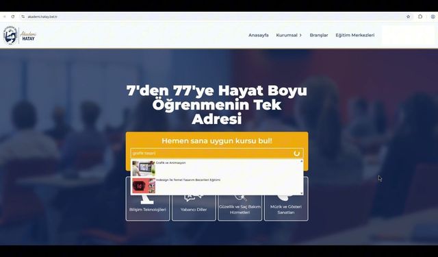 Akademi Hatay Dijitalde Hizmete Açıldı!