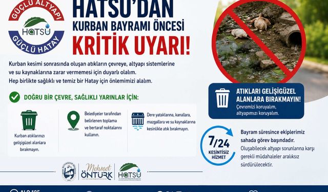 Hatsu'dan Kurban Atıkları için Hatay halkına önemli çağrı!