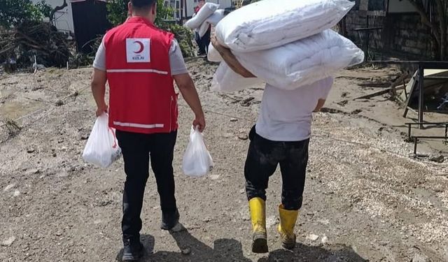 Kızılay’dan Yağıştan Etkilenen Vatandaşlara Destek