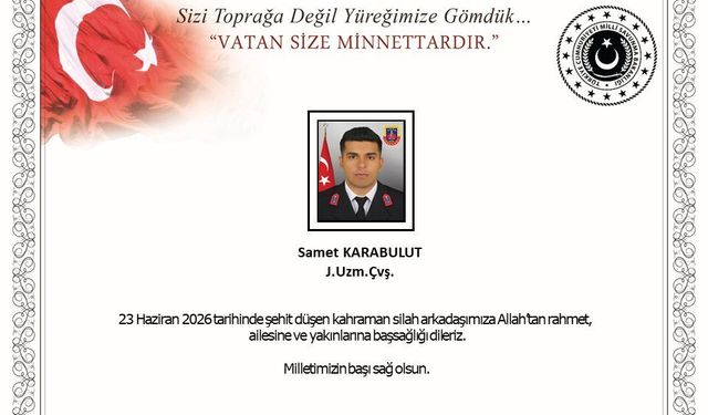 Şehidimiz Jandarma Uzman Çavuş Samet Karabulut Son Yolculuğuna Uğurlanıyor