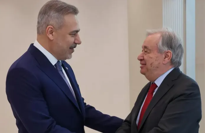 Hakan Fidan, BM Genel Sekreteri Guterres ile Ankara’da Görüştü