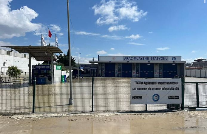 Selin Vurduğu TÜVTÜRK İstasyonu Sular Altında Kaldı