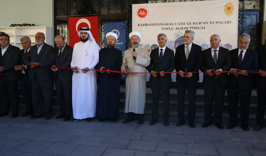 Diyanet İşleri Başkanı Erbaş, Kahramanmaraş'ta cami ve Kur'an kursları açılışında konuştu: