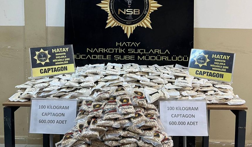 Hatay’da 600 Bin Captagon Hap Ele Geçirildi