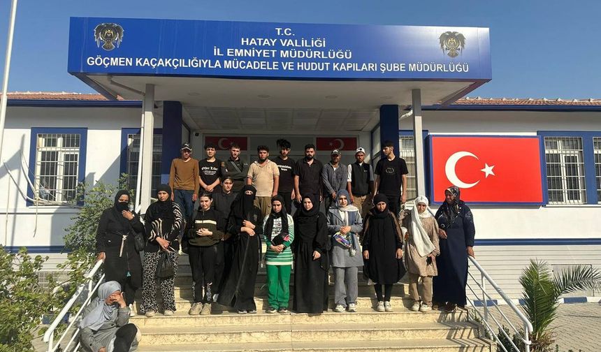 Hatay’da 24 Kaçak Göçmen Yakalandı: 1 Kişi Tutuklandı