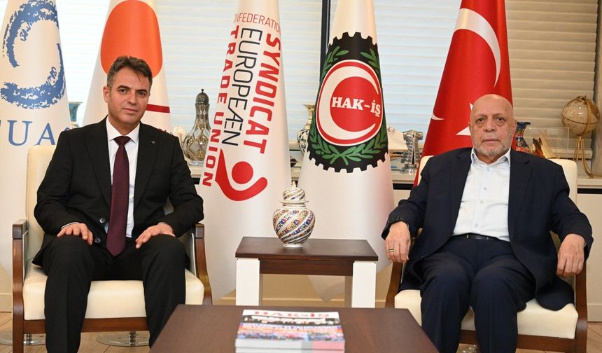 Oğuzhan İşler, HAK-İŞ Genel Başkanı Arslan ile Görüştü