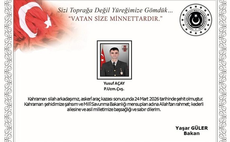 Hatay’a Şehit Ateşi Düştü