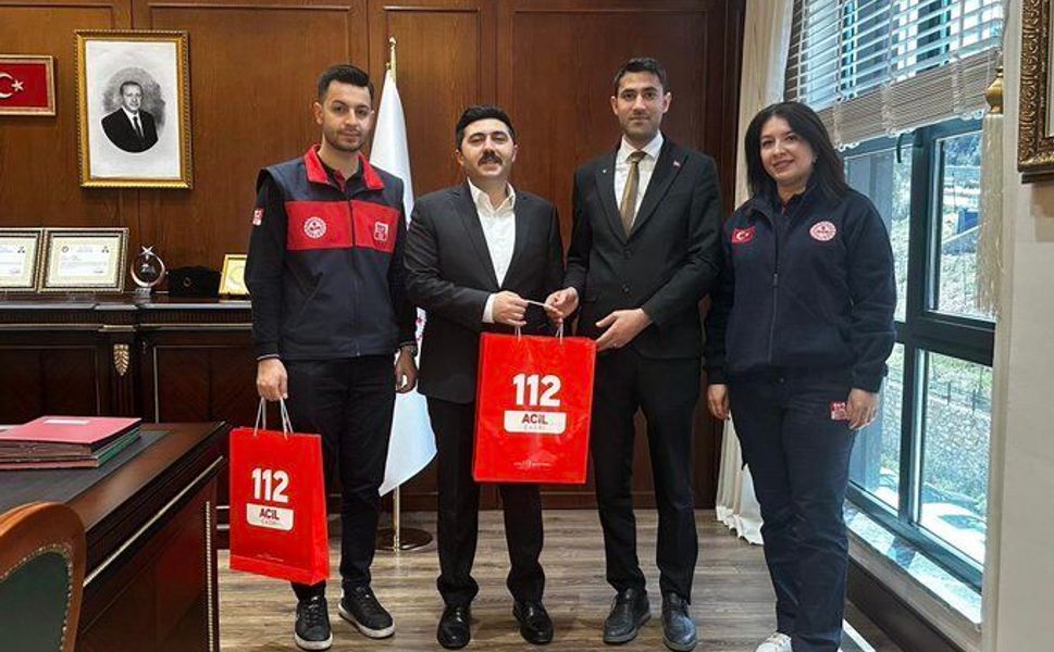 Hatay 112 Acil Çağrı Merkezi Müdüründen Kaymakam Yazıcı’ya ziyaret