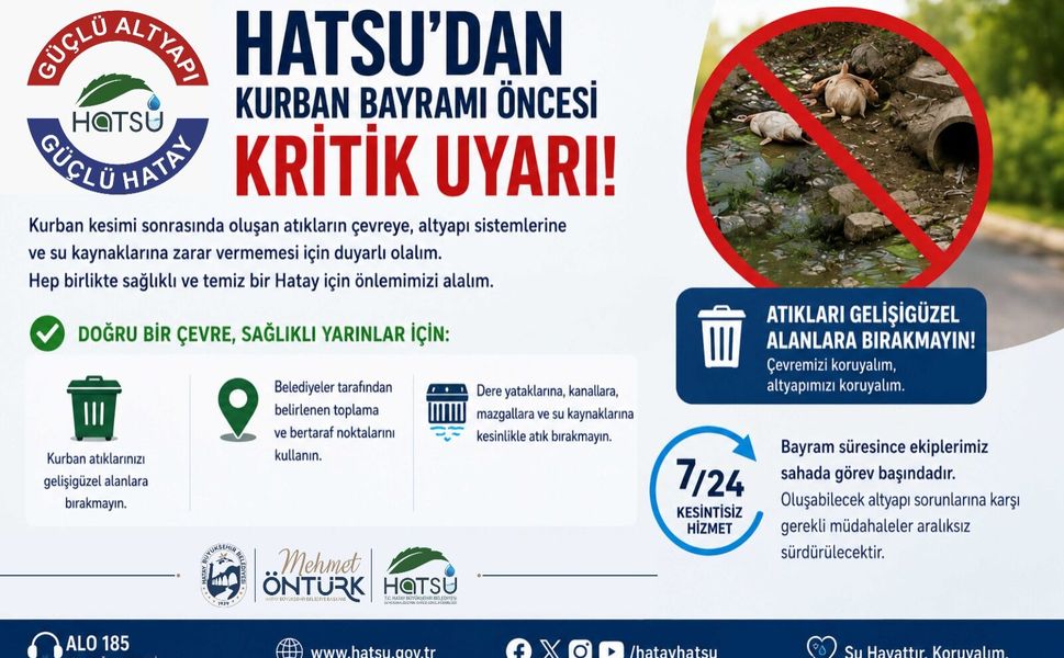 Hatsu'dan Kurban Atıkları için Hatay halkına önemli çağrı!