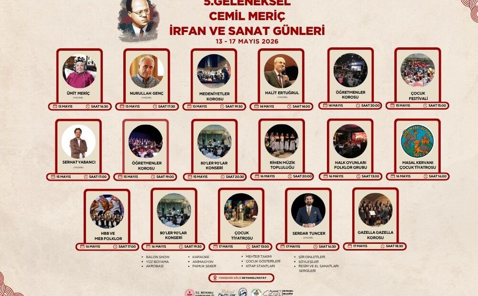 Reyhanlı’da sanat ve eğlence dolu beş gün başlıyor!