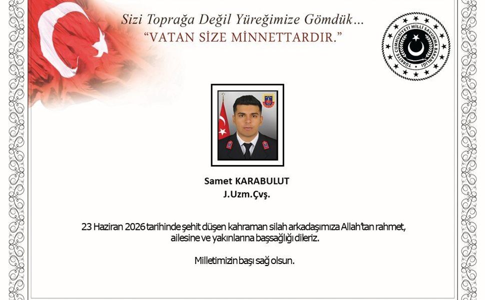 Şehidimiz Jandarma Uzman Çavuş Samet Karabulut Son Yolculuğuna Uğurlanıyor