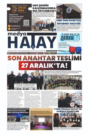 Medya Hatay Gazetesi 09.12.2025 Salı